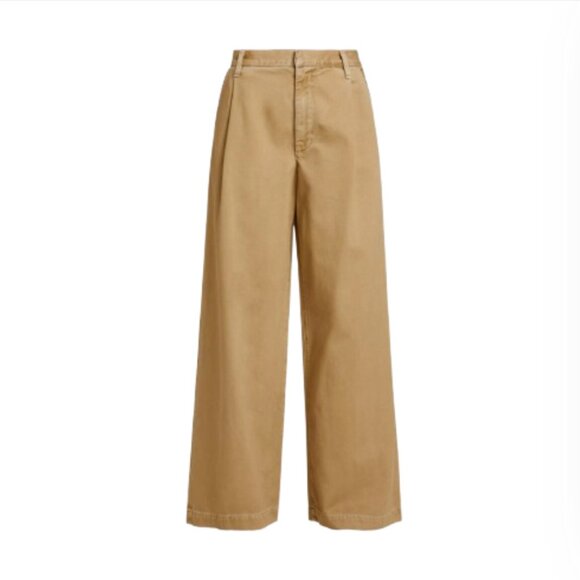 NWT Agolde Daryl Wide Leg Pants Womens 33 Khaki Beige High Rise Waist Cotton NEW - Picture 3 of 12